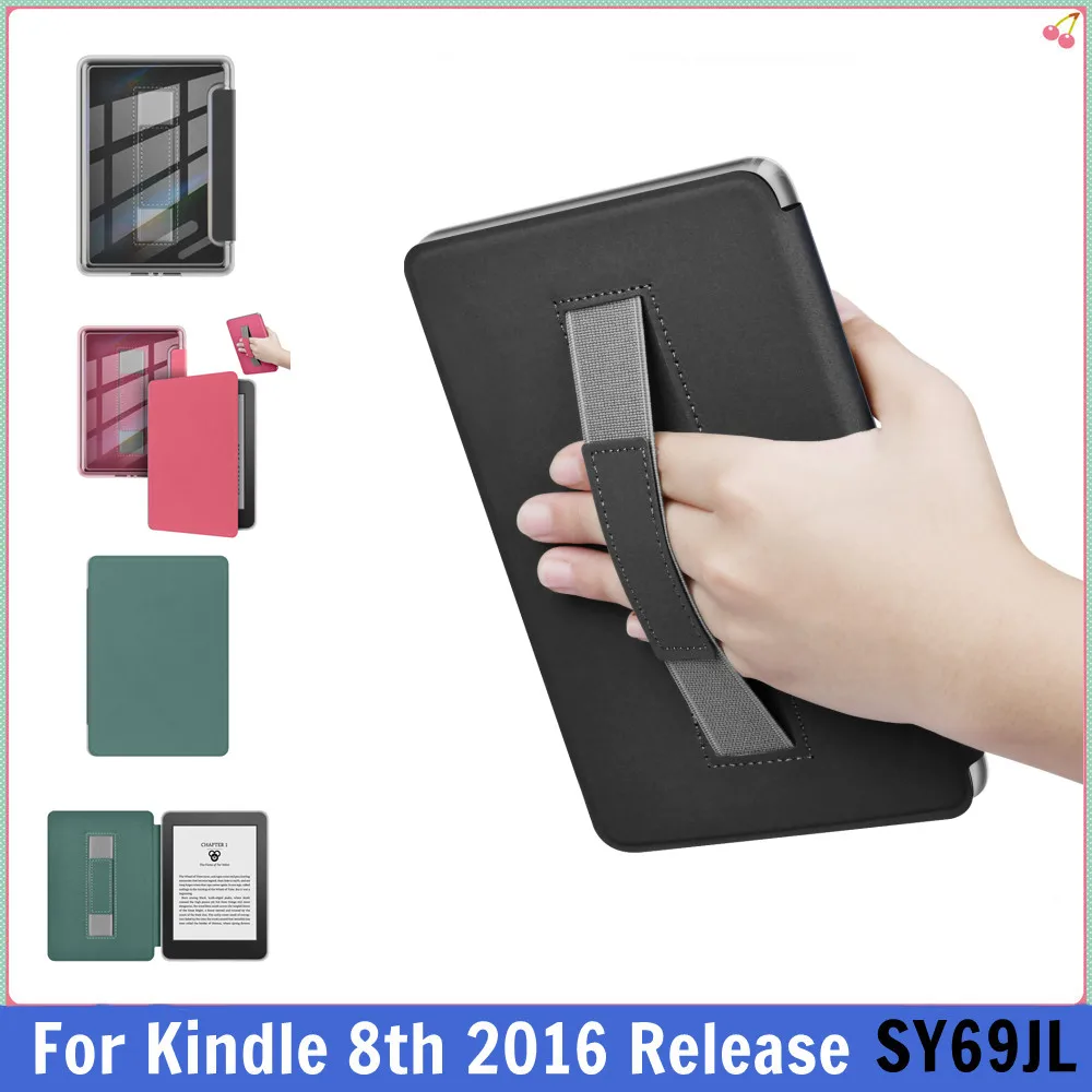 HandStrap Case for Kindle 8th Generation Case 6 Inch 2016 SY69JL PU Leather Clear Back Cover Wake/Sleep Ebook Accessories Funda
HandStrap Case for Kindle 8th Generation Case 6 Inch 2016 SY69JL PU Leather Clear Back Cover Wake/Sleep Ebook Accessories Funda