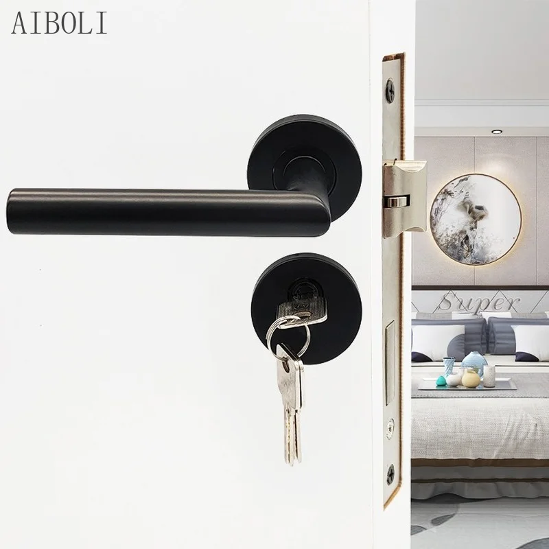 Wooden Door Black Stainless Steel Silent Hotel Door Lock, Bedroom Bathroom Double Latch Handle Split Lock
Wooden Door Black Stainless Steel Silent Hotel Door Lock, Bedroom Bathroom Double Latch Handle Split Lock