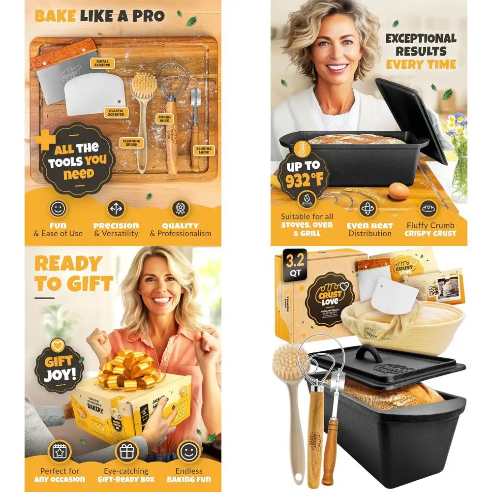 3.2 Quart Cast Iron Dutch Oven with Lid for Homemade Sourdough Bread Baking
3.2 Quart Cast Iron Dutch Oven with Lid for Homemade Sourdough Bread Baking