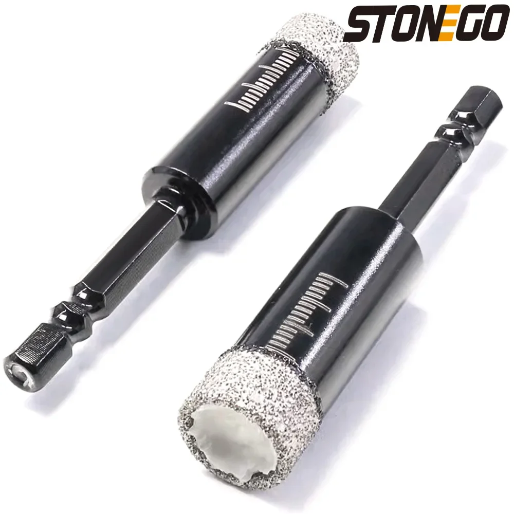 STONEGO Diamond Drill Bit, 1PC Dry Drilling, Hex Shank, Hole Saw for Ceramic, Porcelain, Granite, Marble Tile, 6/8/10/12/14/16mm
STONEGO Diamond Drill Bit, 1PC Dry Drilling, Hex Shank, Hole Saw for Ceramic, Porcelain, Granite, Marble Tile, 6/8/10/12/14/16mm