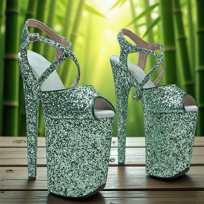 Leecabe 23CM / 9inches Glitter Upper Trend fashion Open toe Platform High Heels Sandals stripper heel Pole Dance shoes
Leecabe 23CM / 9inches Glitter Upper Trend fashion Open toe Platform High Heels Sandals stripper heel Pole Dance shoes