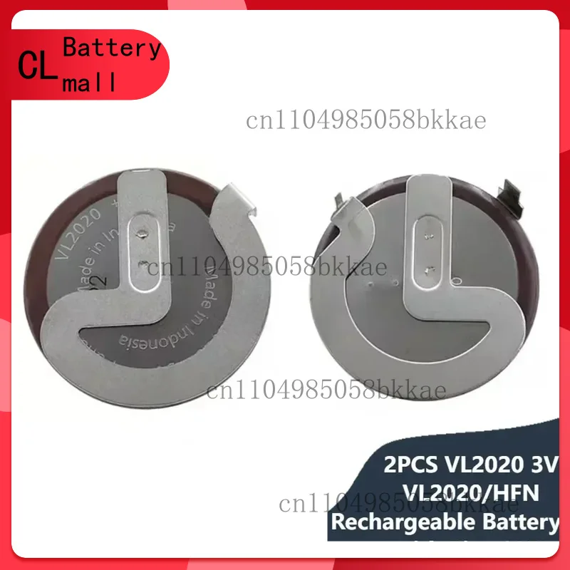 2PCS for Panasonic VL2020 2020 3V VL2020/for HFN Rechargeable Lithium Battery with Pins 105 Degree for Car Key Calculator
2PCS for Panasonic VL2020 2020 3V VL2020/for HFN Rechargeable Lithium Battery with Pins 105 Degree for Car Key Calculator