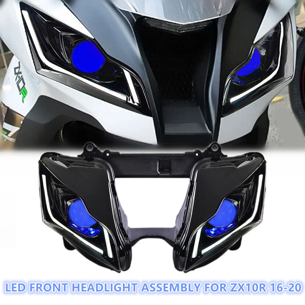 1X Motorcycle LED Front Headlamp Assembly For Kawasaki Ninja ZX10R ZX-10R ZX 10R 16-20 Custom Modified DRL Headlight Demon Eyes
1X Motorcycle LED Front Headlamp Assembly For Kawasaki Ninja ZX10R ZX-10R ZX 10R 16-20 Custom Modified DRL Headlight Demon Eyes