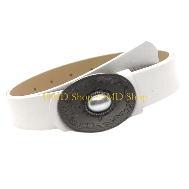 49MD Buckle PU Leather Belt Woman Waist Decor Pants Belt Oval Pearl Buckle Belt
49MD Buckle PU Leather Belt Woman Waist Decor Pants Belt Oval Pearl Buckle Belt