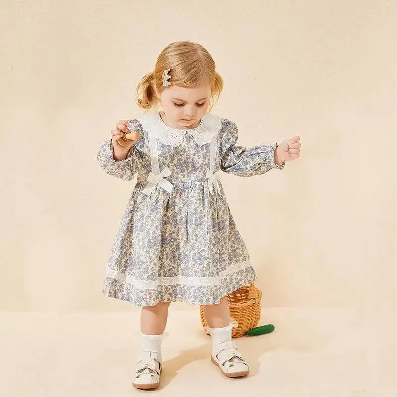 Baby Girl Lace Floral Princess Dress Long Sleeved Spring Infant Toddler Child Cotton Bow Skirt Birthday Baby Clothes 1-4Y
Baby Girl Lace Floral Princess Dress Long Sleeved Spring Infant Toddler Child Cotton Bow Skirt Birthday Baby Clothes 1-4Y