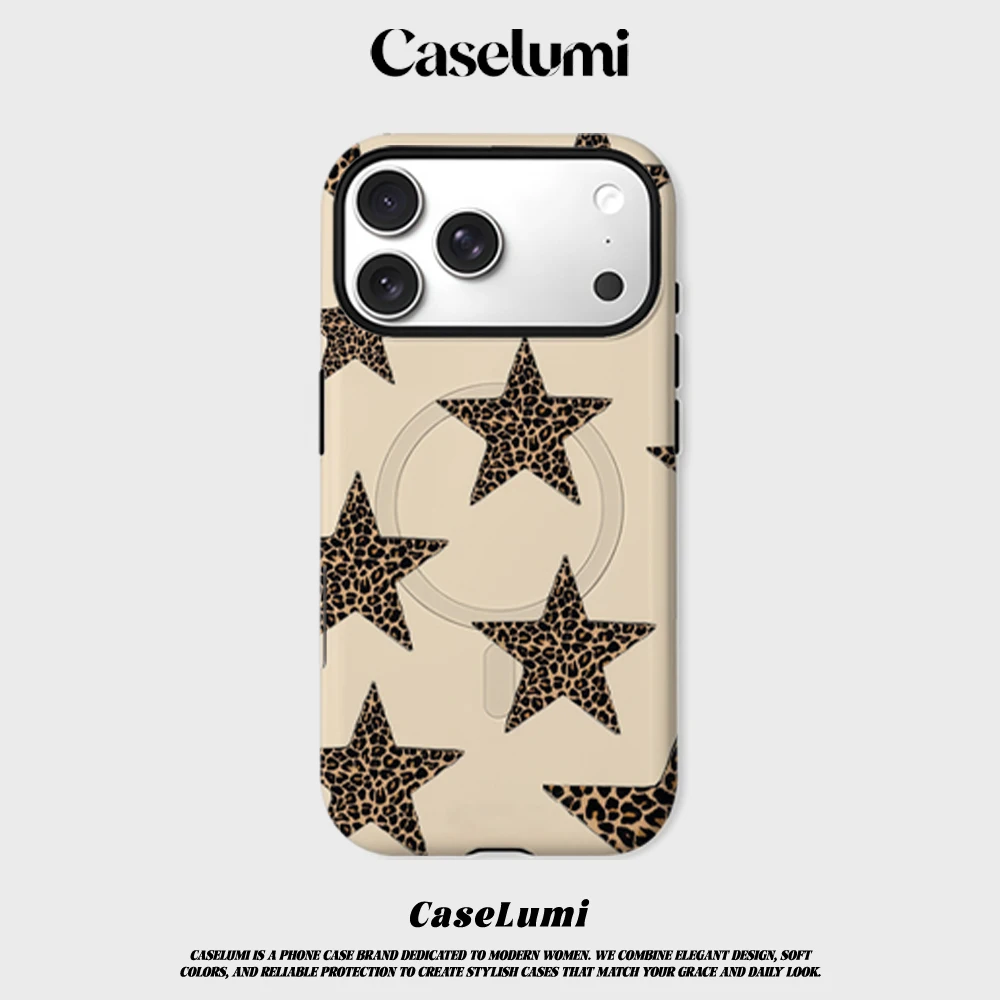 Чехол CaseLumi Matte Bumper для Magsafe для iPhone 17 16 15 14 Plus 13 Pro Max, противоударный, из твердого поликарбоната, с леопардовым принтом и звездами
Чехол CaseLumi Matte Bumper для Magsafe для iPhone 17 16 15 14 Plus 13 Pro Max, противоударный, из твердого поликарбоната, с леопардовым принтом и звездами