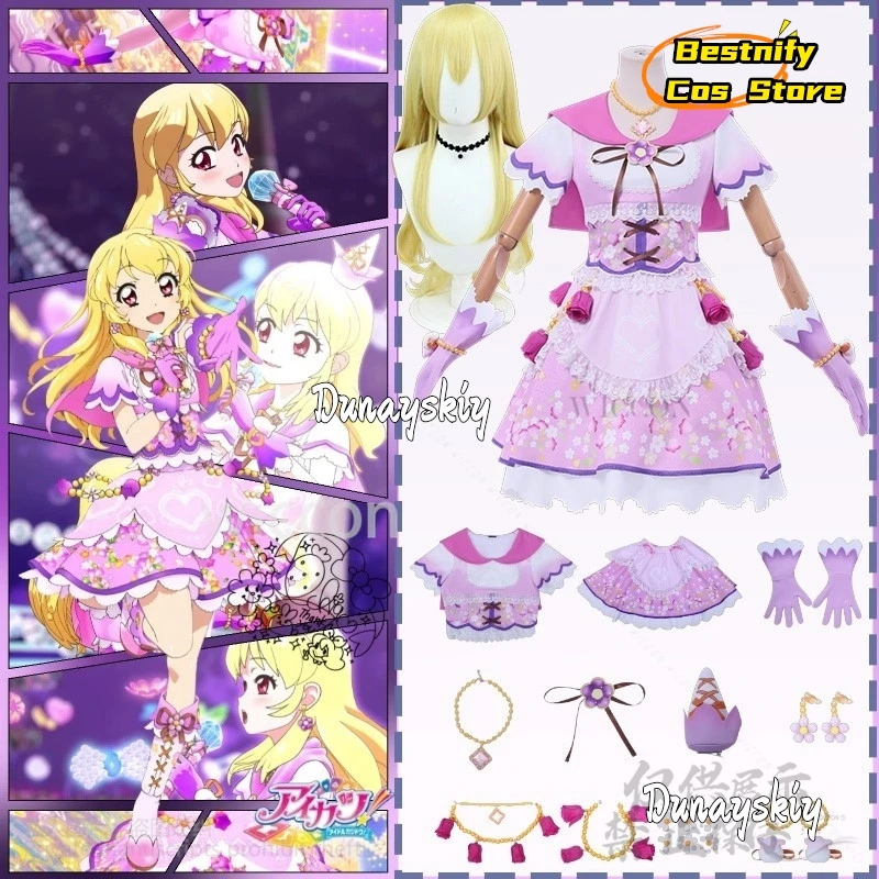 Aikatsu Cosplay Hoshimiya Ichigo Anime Costume Idol Pink Purple Dress Flower Lolita Jirai Kei Girls Japanese Kawaii 코스프레
Aikatsu Cosplay Hoshimiya Ichigo Anime Costume Idol Pink Purple Dress Flower Lolita Jirai Kei Girls Japanese Kawaii 코스프레