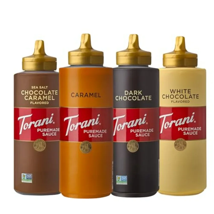 Puremade Dessert and Drink Sauce, Chocolate,,White Chocolate and, Set of 4
Puremade Dessert and Drink Sauce, Chocolate,,White Chocolate and, Set of 4