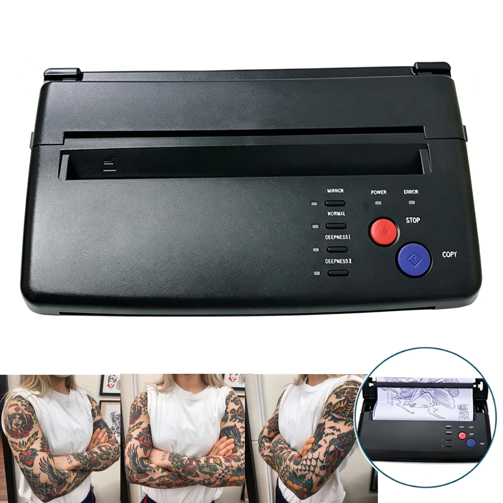 Professional Flash A4 Printers New Tattoo Stencil Transfer Machine Tattoo Photos Stencils Printer Copier Drawing Tools Supply
Professional Flash A4 Printers New Tattoo Stencil Transfer Machine Tattoo Photos Stencils Printer Copier Drawing Tools Supply