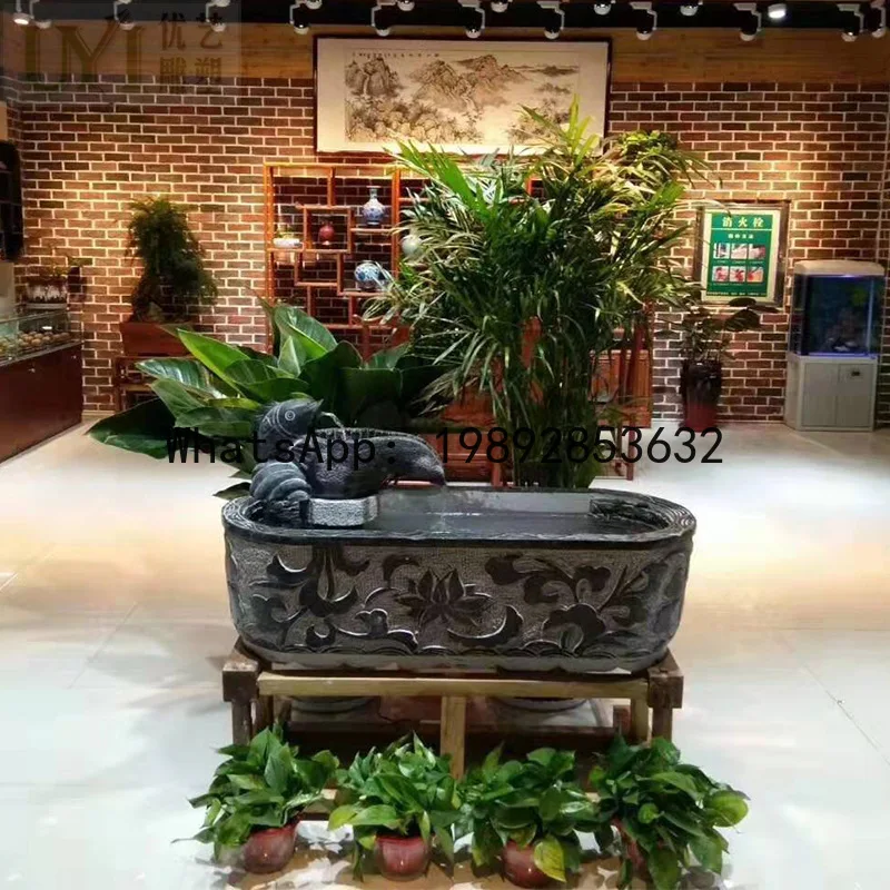 ZSP Chinese Garden Antique Blue Stone Marble Water Flow Stone Carving Fountain Landscape Water Pool Stone Carving Ornament
ZSP Chinese Garden Antique Blue Stone Marble Water Flow Stone Carving Fountain Landscape Water Pool Stone Carving Ornament