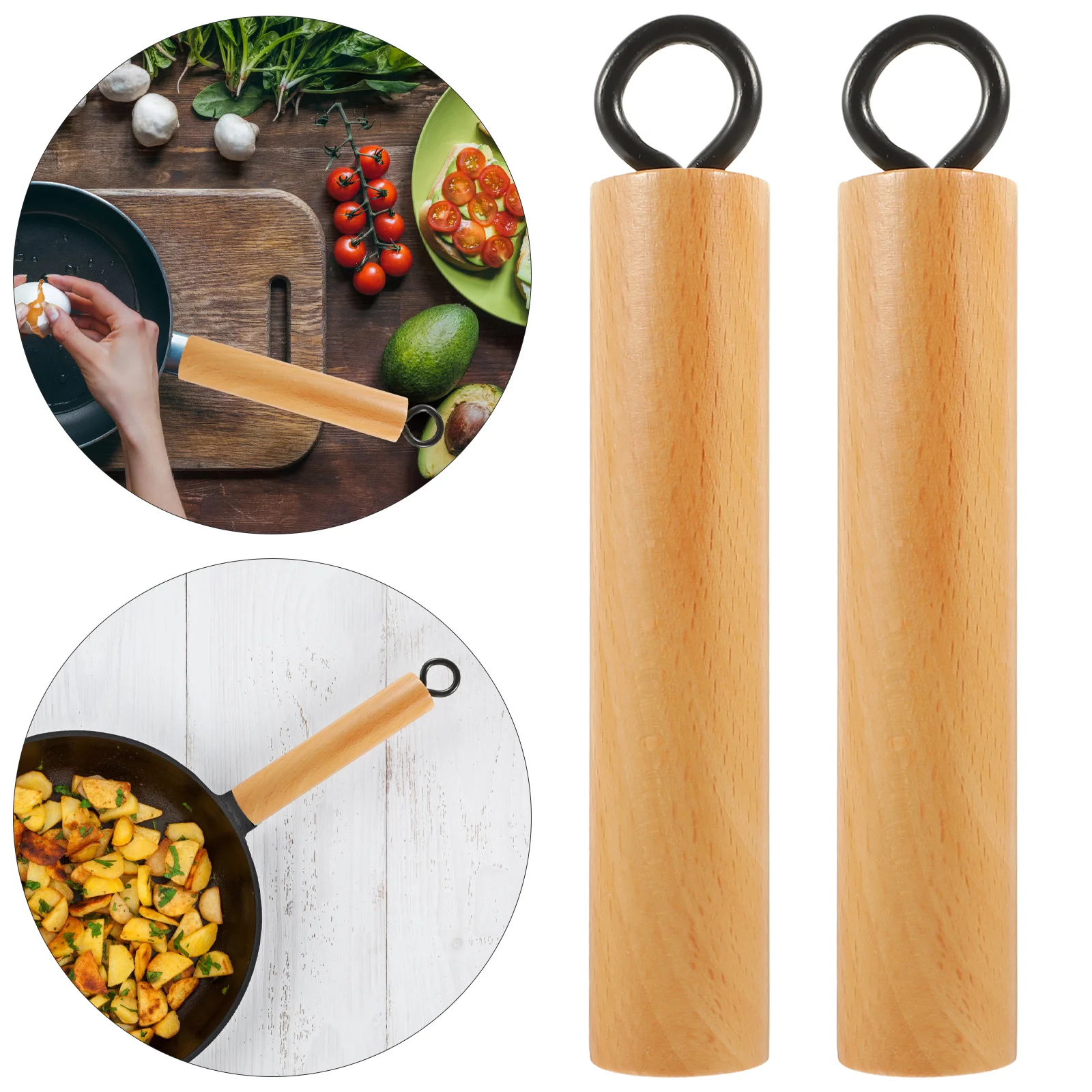 2pcs Anti-Scald Wooden Handles Ergonomic Lightweight Universal Replacement Cooking Wok Pan Handles Easy Clean Install Kitchen
2pcs Anti-Scald Wooden Handles Ergonomic Lightweight Universal Replacement Cooking Wok Pan Handles Easy Clean Install Kitchen