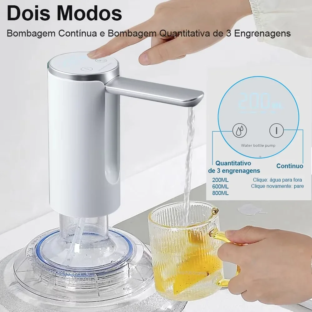 Electric Water Gallon Bottle Pump Automatic Water Dispenser Pump 19 Liters Foldable Desktop Water Bottle Pump H3 Rechargeable
Electric Water Gallon Bottle Pump Automatic Water Dispenser Pump 19 Liters Foldable Desktop Water Bottle Pump H3 Rechargeable