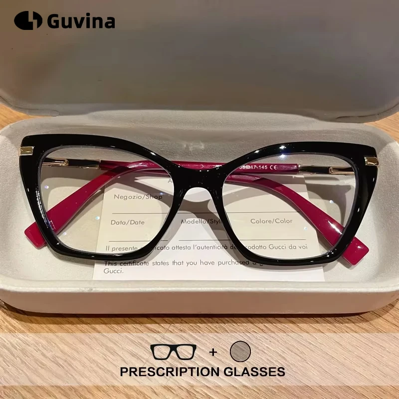 Guvina Anti Blue Light Reading Glasses Women Cat Eye Myopia Photochromic Prescription Glasses 2025 Hyperopia Customized Eyewear
Guvina Anti Blue Light Reading Glasses Women Cat Eye Myopia Photochromic Prescription Glasses 2025 Hyperopia Customized Eyewear