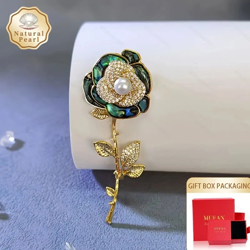 Natural Freshwater Pearl Pin 6-7mm Flat round Design with Embedded Abalone Shell Gift Box Included Essential Gift Choice
Natural Freshwater Pearl Pin 6-7mm Flat round Design with Embedded Abalone Shell Gift Box Included Essential Gift Choice