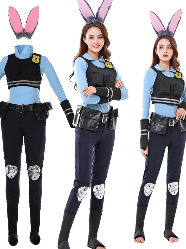 Halloween Judy Rabbit Nick Cosplay Costume Animated Role-playing Police Stage Party Performance Clothing Women's Fashion
Halloween Judy Rabbit Nick Cosplay Costume Animated Role-playing Police Stage Party Performance Clothing Women's Fashion