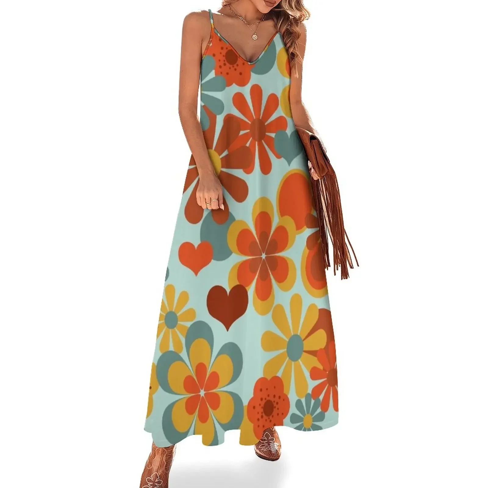 70's Flower Power Sleeveless Dress elegant dress evening dress women women dresses Party dresses
70's Flower Power Sleeveless Dress elegant dress evening dress women women dresses Party dresses
