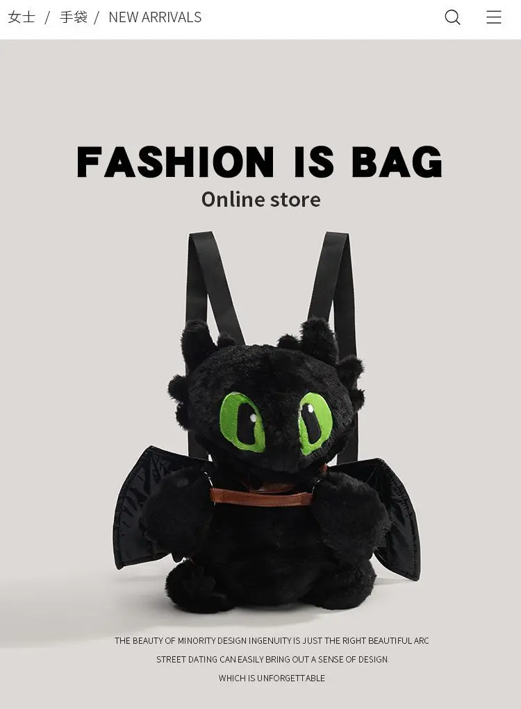 Hot Selling Official How to Train Your Dragon Toothless Night Fury Plush Backpack, Cute Anime Doll Bag Daily Gift for Kids Fans
Hot Selling Official How to Train Your Dragon Toothless Night Fury Plush Backpack, Cute Anime Doll Bag Daily Gift for Kids Fans