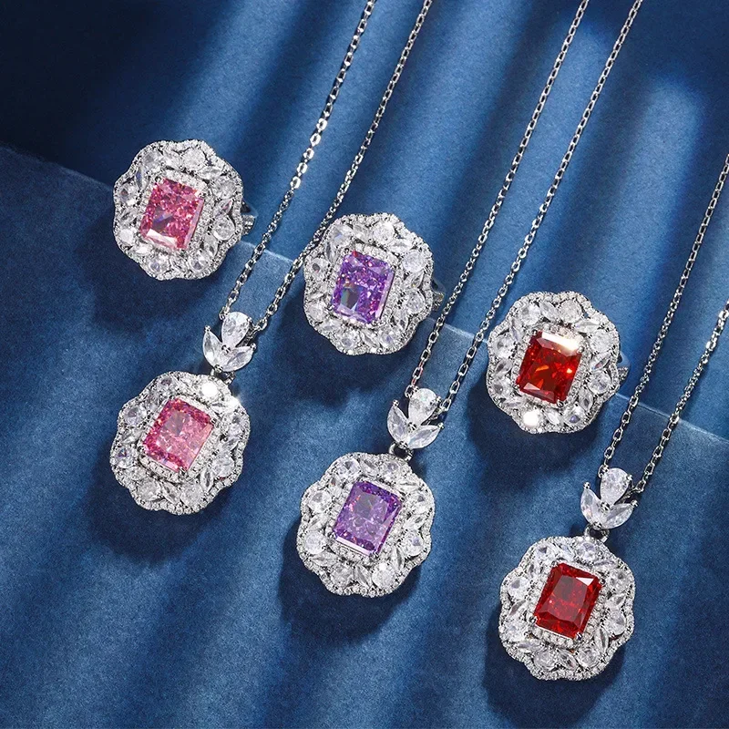Purple Crystal Ice Flower Pendant Necklaces for Women Adjustable Ring Jewelry Sets Christmas Gift Free Shipping Everything
Purple Crystal Ice Flower Pendant Necklaces for Women Adjustable Ring Jewelry Sets Christmas Gift Free Shipping Everything