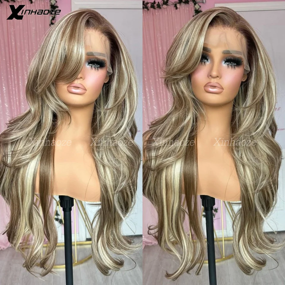 Natural Wavy Human Hair 4/613 Highlight Brown Light Blonde 13x4 Lace Front Wigs Pre Plucked 180 Density Full Lace Human Hair Wig
Natural Wavy Human Hair 4/613 Highlight Brown Light Blonde 13x4 Lace Front Wigs Pre Plucked 180 Density Full Lace Human Hair Wig