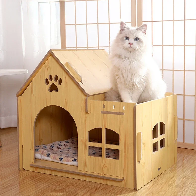 Removable wooden cat House Dog House Pet Dog House with Window Outdoor cabin Indoor outdoor High quality villa cat supplies
Removable wooden cat House Dog House Pet Dog House with Window Outdoor cabin Indoor outdoor High quality villa cat supplies