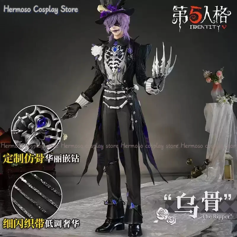 Identity ⅤJack The Ripper Cosplay Artist Black Bone Costume Hat, Gloves Props Claws Coat Suit Halloween Gothic Woman Man Uniform
Identity ⅤJack The Ripper Cosplay Artist Black Bone Costume Hat, Gloves Props Claws Coat Suit Halloween Gothic Woman Man Uniform