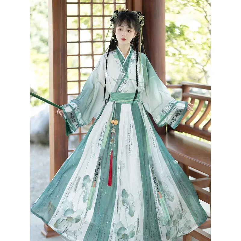 Women Chinese Traditional Hanfu Costumes Ancient Clothes Wei Jin Dynasty Crossed Collars Princess Folk Dance Dresse
Women Chinese Traditional Hanfu Costumes Ancient Clothes Wei Jin Dynasty Crossed Collars Princess Folk Dance Dresse