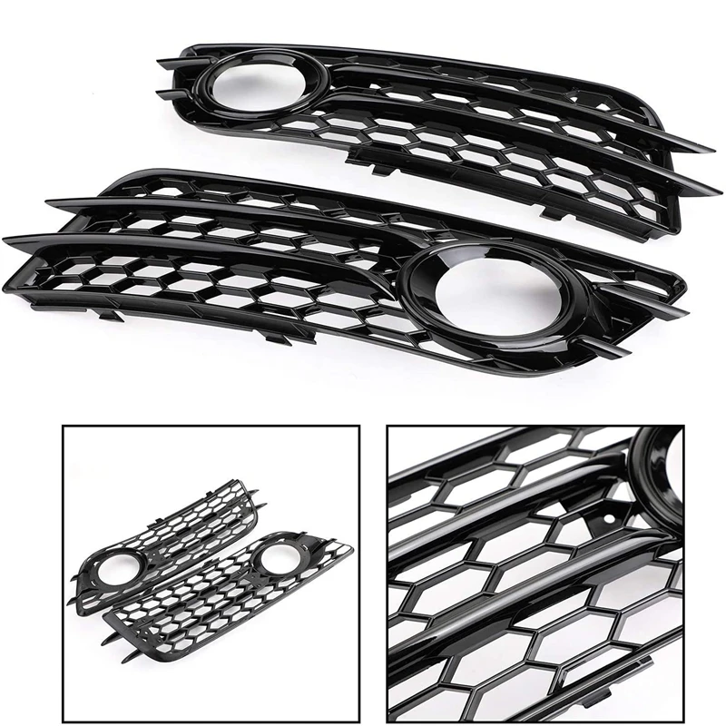 Front Bumper Fog Light Grille Cover Honeycome For Audi A4 B8 S-Line S4 2008-2012 Car Accessories
Front Bumper Fog Light Grille Cover Honeycome For Audi A4 B8 S-Line S4 2008-2012 Car Accessories