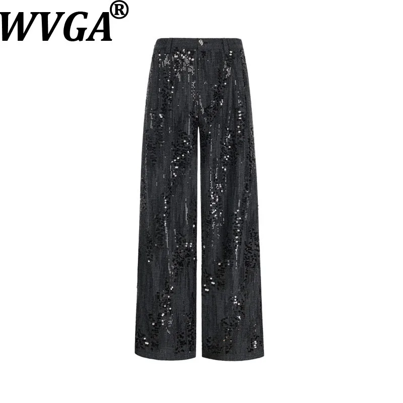 WVGA Spring Autumn New Men's Tide Sequin Full Embroidery Straight Draped Trendy Niche Chic Casual Darkwear Wide-Leg Pants W18682
WVGA Spring Autumn New Men's Tide Sequin Full Embroidery Straight Draped Trendy Niche Chic Casual Darkwear Wide-Leg Pants W18682