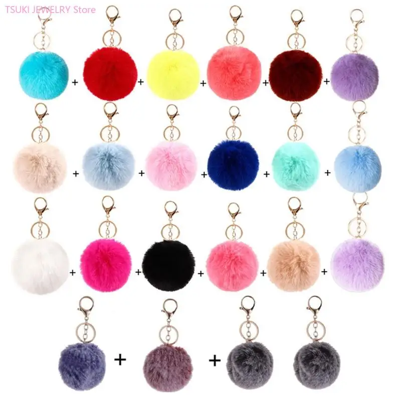 62KE 22 Pieces Pom Pom Keychains Faux Rabbit Fur Pom Pom Balls Keyring 12cm Fluffy Pom Pom with Keychain Hooks HandBag Charm
62KE 22 Pieces Pom Pom Keychains Faux Rabbit Fur Pom Pom Balls Keyring 12cm Fluffy Pom Pom with Keychain Hooks HandBag Charm