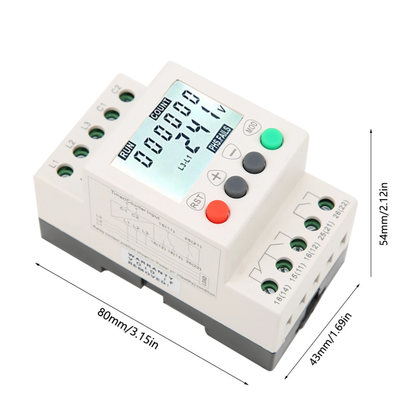 3 Phase Voltage Relay, JVR800‑2 Under Over Voltage Protector 3 Phase Voltage Monitoring Sequence Protection Relay
3 Phase Voltage Relay, JVR800‑2 Under Over Voltage Protector 3 Phase Voltage Monitoring Sequence Protection Relay