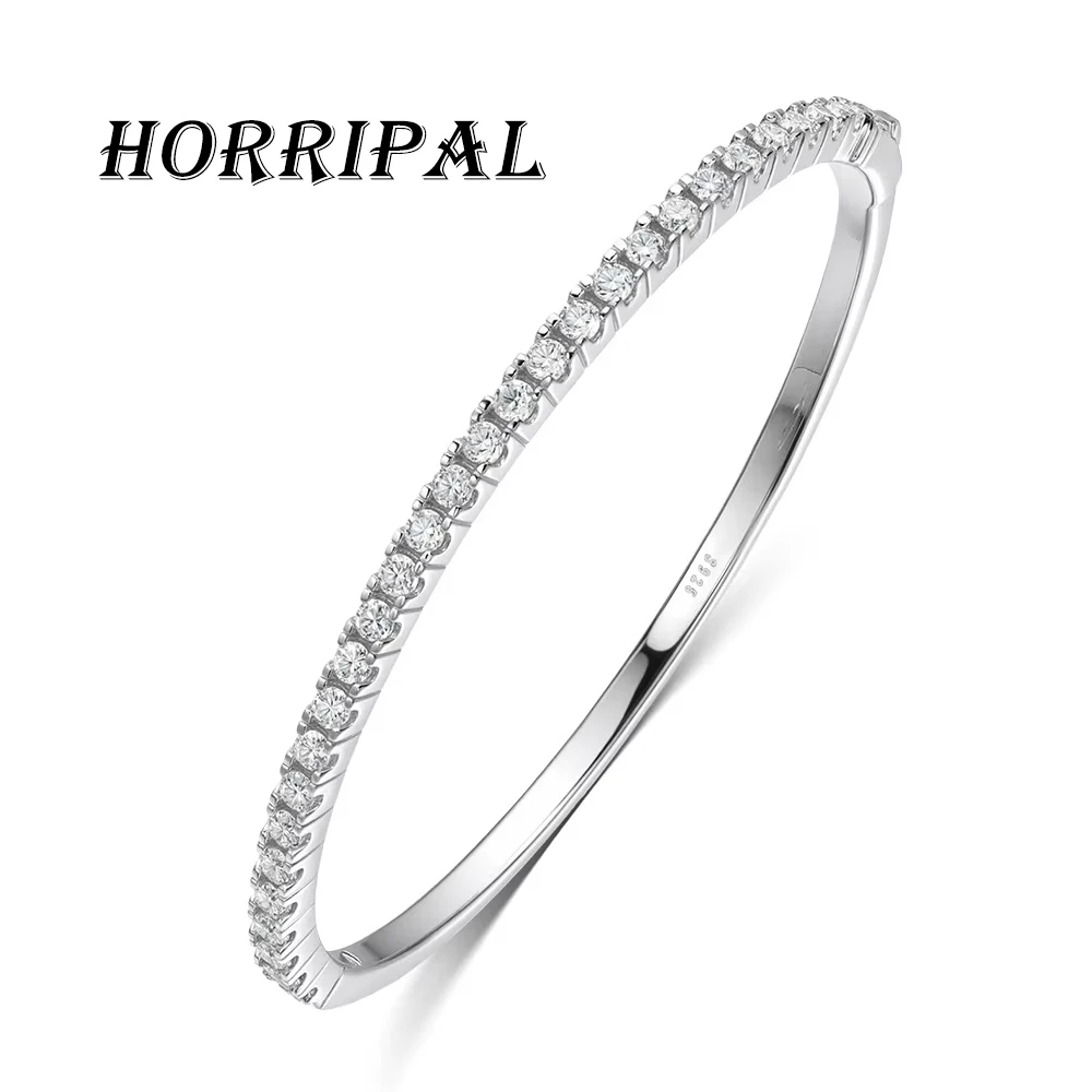 HORRIPAL D VVS1 2.5MM Moissanite Bracelet for Women 925 Sterling Silver Plated 18K White Gold Waterproof Wedding Bangle Jewelry
HORRIPAL D VVS1 2.5MM Moissanite Bracelet for Women 925 Sterling Silver Plated 18K White Gold Waterproof Wedding Bangle Jewelry