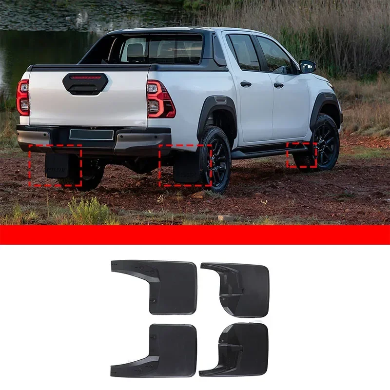 For Toyota HILUX VIGO REVO 2015-2021 PP Soft Plastic Black Car Front Rear Mudflap Fender Guard Splash Flap Car Accessories
For Toyota HILUX VIGO REVO 2015-2021 PP Soft Plastic Black Car Front Rear Mudflap Fender Guard Splash Flap Car Accessories
