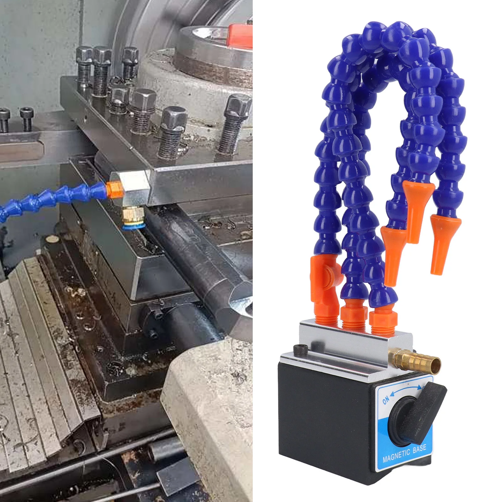 Machine Cooling Sprayer Magnetic Base Mist Coolant Lubrication Spray System Non Fall Off with 3 Holes for Mechanical Processing
Machine Cooling Sprayer Magnetic Base Mist Coolant Lubrication Spray System Non Fall Off with 3 Holes for Mechanical Processing