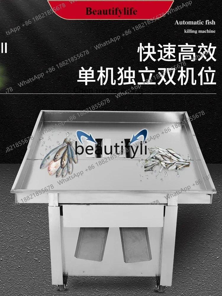 Hot sales Fully automatic fish killing machine, white striped loach, belly breaking and killing small yellow croaker,
Hot sales Fully automatic fish killing machine, white striped loach, belly breaking and killing small yellow croaker,