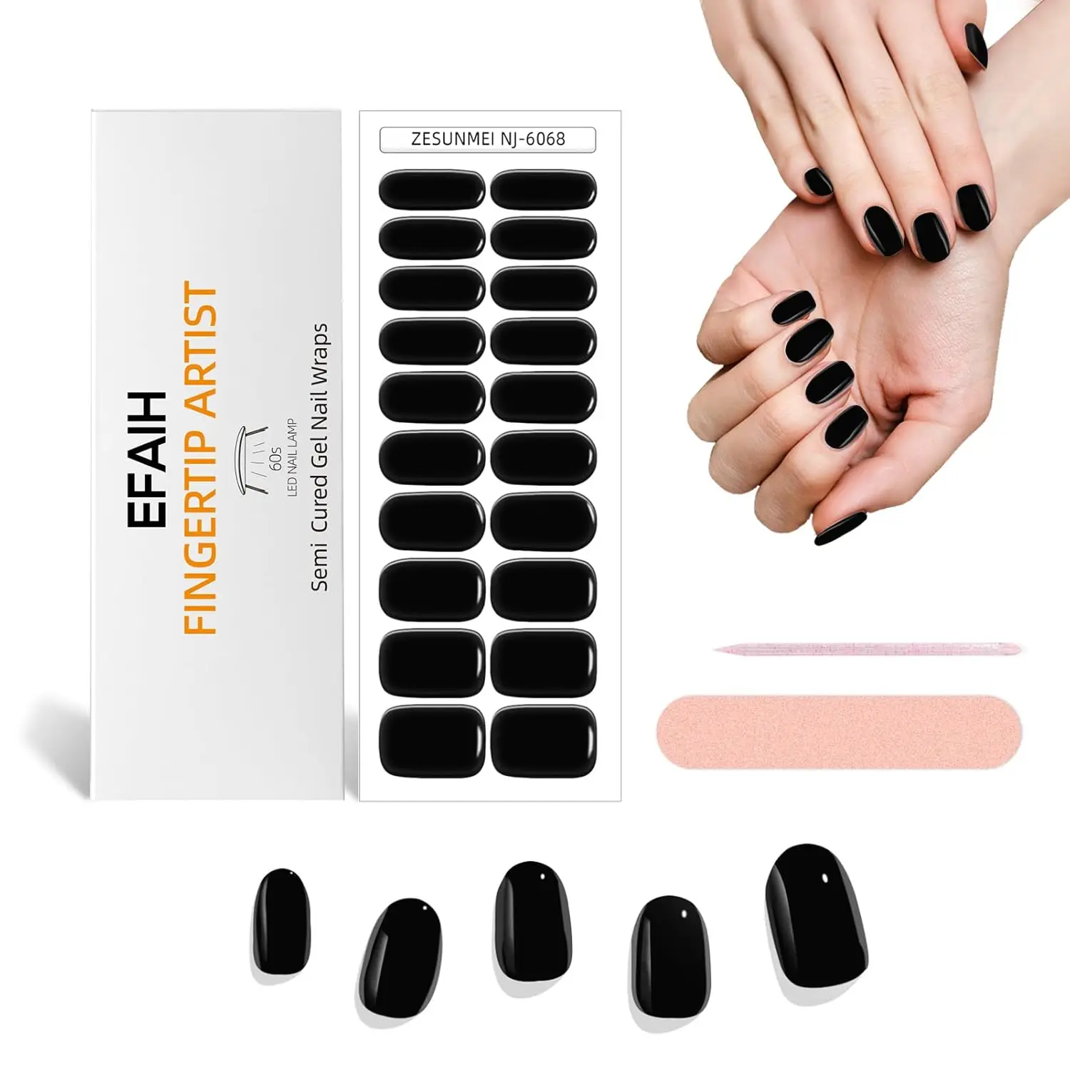 Semi Cured Gel Nail Strips Kit - 20PCS DIY Manicure, UV/LED Safe, Long Lasting, 10 Colors, Easy Apply
Semi Cured Gel Nail Strips Kit - 20PCS DIY Manicure, UV/LED Safe, Long Lasting, 10 Colors, Easy Apply
