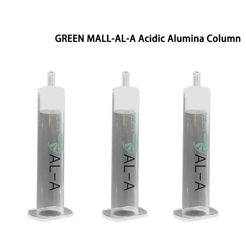 GREEN MALL AL-A Acidic Alumina Column Alumina-A Extraction Column Alumina SPE Solid Phase Extraction Column
GREEN MALL AL-A Acidic Alumina Column Alumina-A Extraction Column Alumina SPE Solid Phase Extraction Column