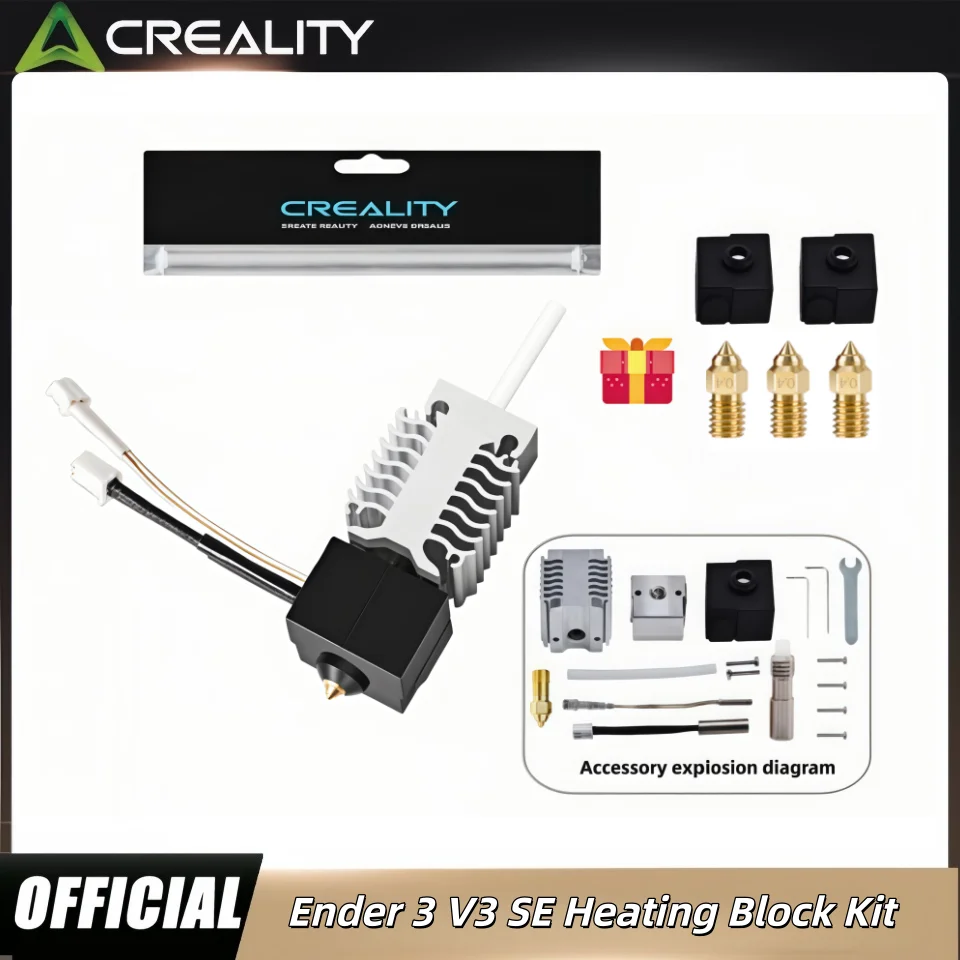 Creality Ender 3 V3 SE Hotend Kit, and Extruder Hotend Heater Block /Heatsink/Thermistor/Heating Rod Tube for Ender3 V3 SE
Creality Ender 3 V3 SE Hotend Kit, and Extruder Hotend Heater Block /Heatsink/Thermistor/Heating Rod Tube for Ender3 V3 SE