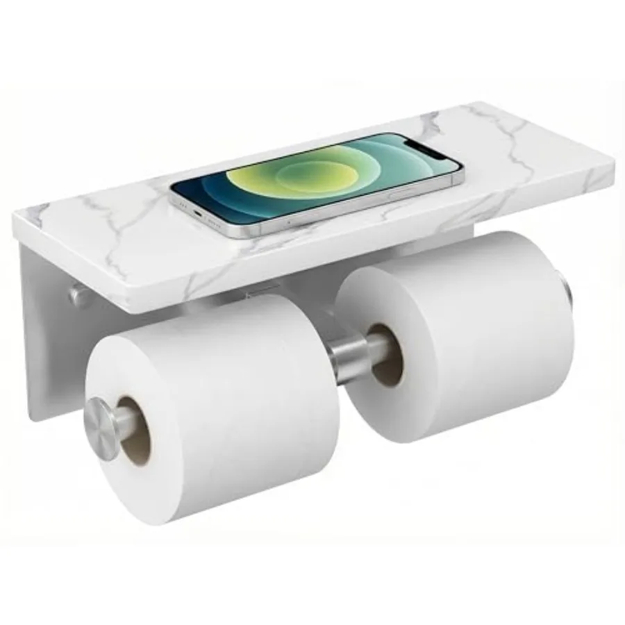 Toilet Paper Holder with Shelf, Marble Wall Mount Tissue Roll Holder for Bathroom, Washroom, 304 Double Commercial Toilet Tissu
Toilet Paper Holder with Shelf, Marble Wall Mount Tissue Roll Holder for Bathroom, Washroom, 304 Double Commercial Toilet Tissu