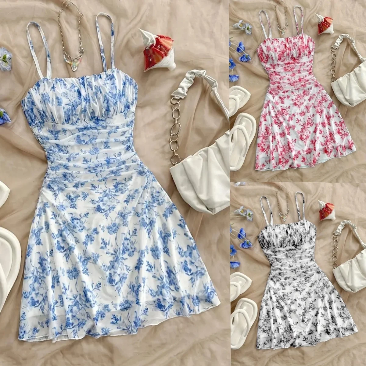 Dresses Summer Casual Floral Print Sleeveless Square Neck Folds Mini Daily Cami Dresses For Women
Dresses Summer Casual Floral Print Sleeveless Square Neck Folds Mini Daily Cami Dresses For Women