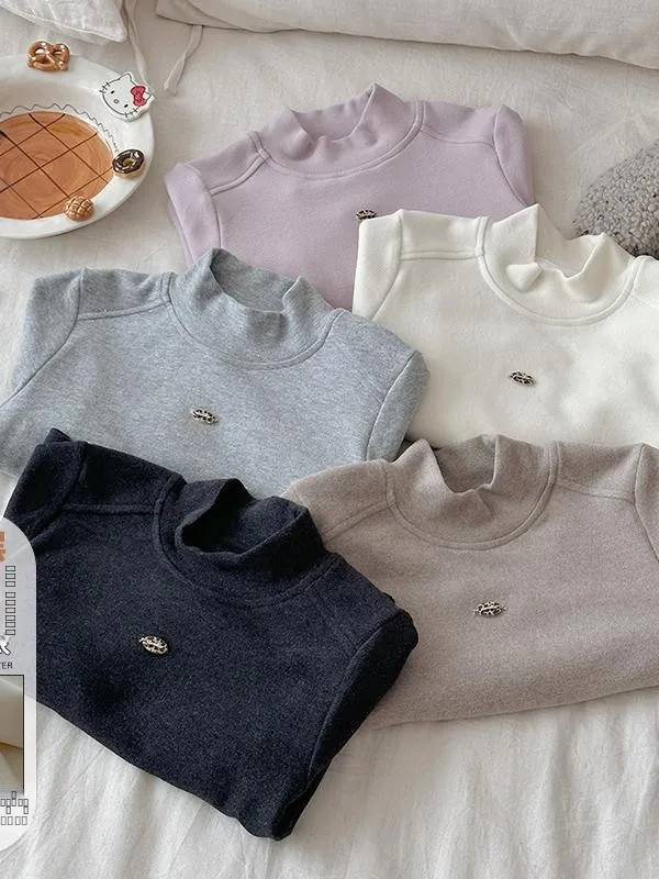 Girls' Casual Comfortable Winter Faionable Base irt f High Collar Soft Inner Trendy Sle Korean Version Cotton Long S...
Girls' Casual Comfortable Winter Faionable Base irt f High Collar Soft Inner Trendy Sle Korean Version Cotton Long S...