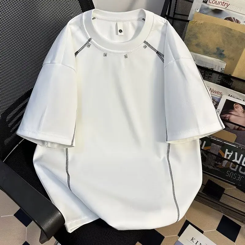 2025 American New Fashion Men's O-neck Short Sleeve Loose Casual Trendy Spliced T-shirts Male Summer Clothes Undershirts Tops
2025 American New Fashion Men's O-neck Short Sleeve Loose Casual Trendy Spliced T-shirts Male Summer Clothes Undershirts Tops