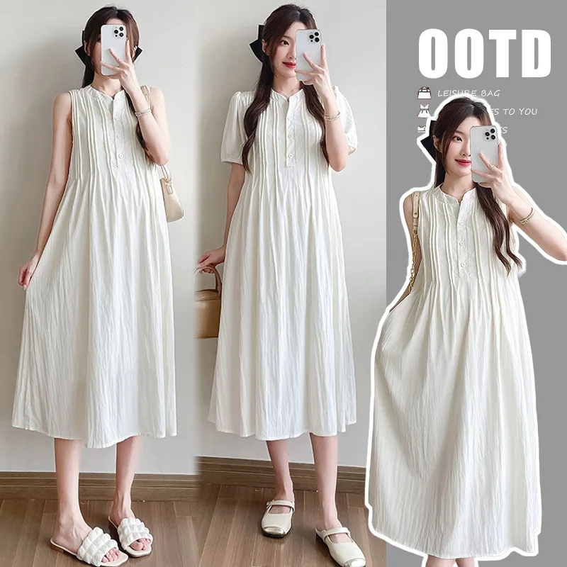 951# 2023 Summer Korean Fashion Maternity Long Dress Elegant Party A Line Sleeveless Clothes for Pregnant Women Ins Pregnancy
951# 2023 Summer Korean Fashion Maternity Long Dress Elegant Party A Line Sleeveless Clothes for Pregnant Women Ins Pregnancy