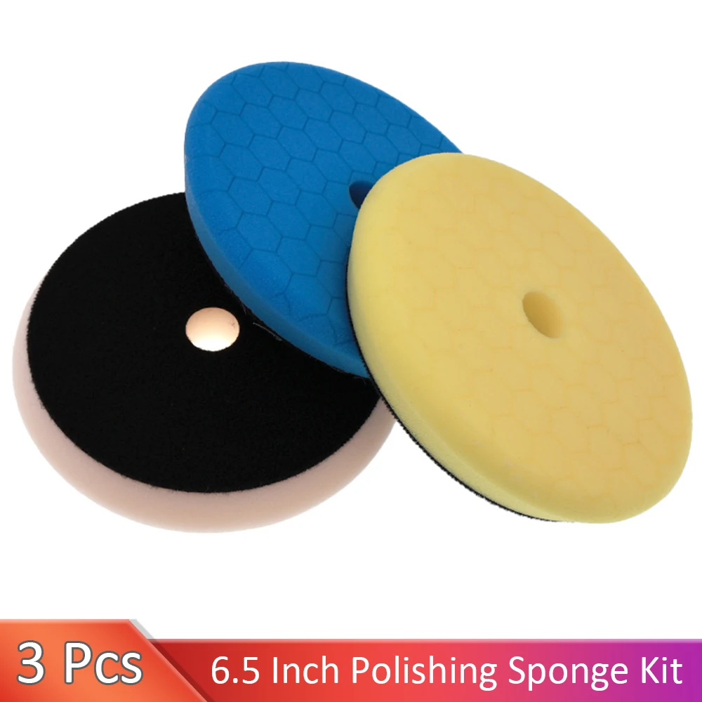 3PC 6.5" Hexagonal Laser Polishing Foam Central Hole Black Velvet Back & Chamfer for Coarse, Medium & Fine Polishing
3PC 6.5" Hexagonal Laser Polishing Foam Central Hole Black Velvet Back & Chamfer for Coarse, Medium & Fine Polishing