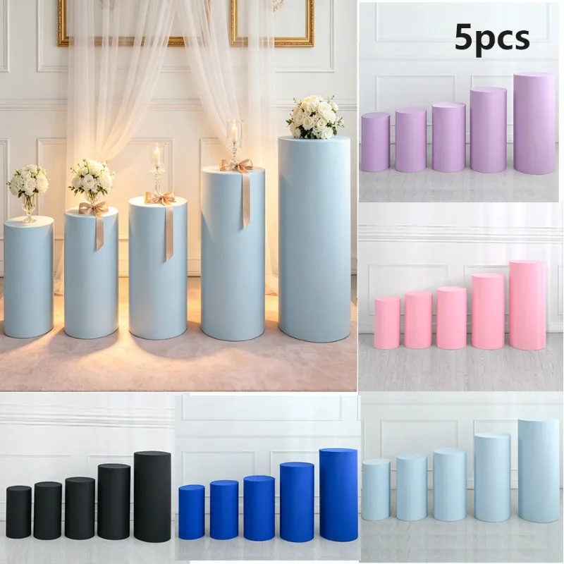 5PCS Cylinder Stand Elastic Covers Cloth for Birthday, Baby Shower, Wedding Smooth Plinth Pillar Covers for Dessert/Cake Display
5PCS Cylinder Stand Elastic Covers Cloth for Birthday, Baby Shower, Wedding Smooth Plinth Pillar Covers for Dessert/Cake Display