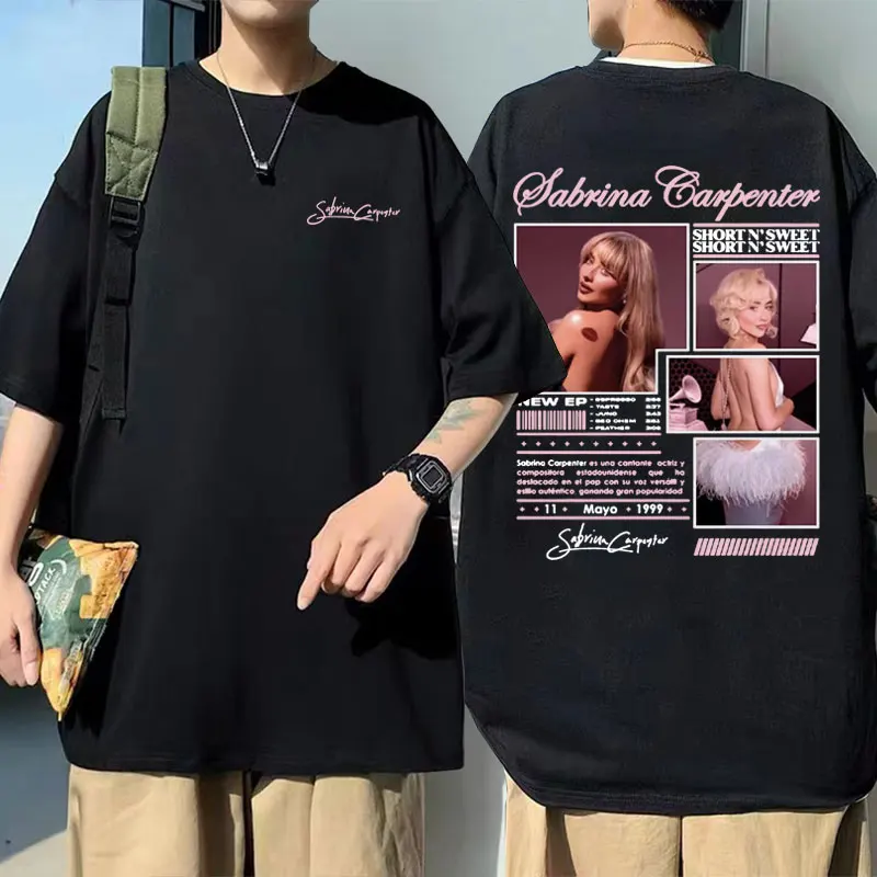 Sabrina Carpenter Album Short N' Sweet Graphic T Shirts Men Women Fashion Pop Music Short Sleeve Tops Vintage Oversized T-shirts
Sabrina Carpenter Album Short N' Sweet Graphic T Shirts Men Women Fashion Pop Music Short Sleeve Tops Vintage Oversized T-shirts