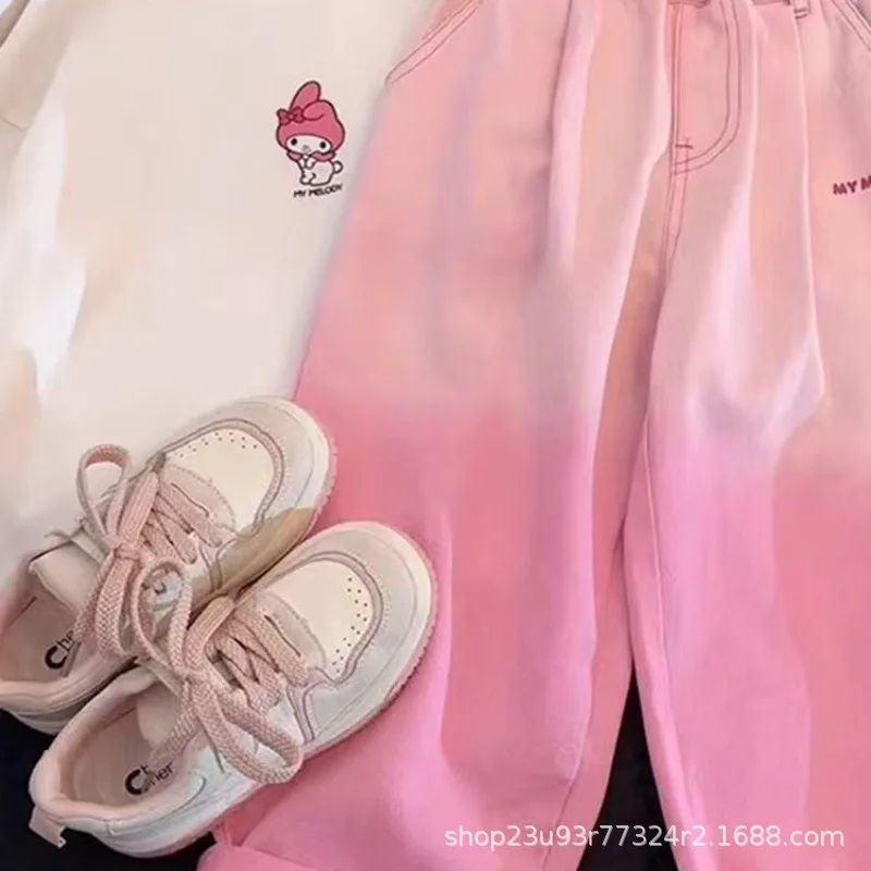Джинсы для девочек с аниме-героями мультфильмов Sanrio My Melody, новые летние градиентные цветные повседневные брюки в Корейском стиле, подарок для детей
Джинсы для девочек с аниме-героями мультфильмов Sanrio My Melody, новые летние градиентные цветные повседневные брюки в Корейском стиле, подарок для детей