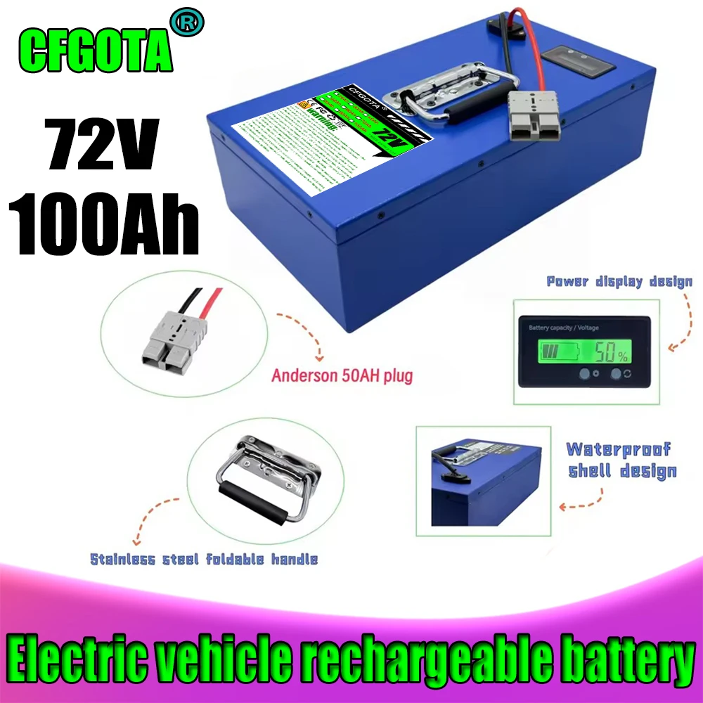 Fast shipping air transportation, 72V20AH-100AH18650 lithium battery, built-in BMS40AH, suitable for all motors below 500W-3000W
Fast shipping air transportation, 72V20AH-100AH18650 lithium battery, built-in BMS40AH, suitable for all motors below 500W-3000W