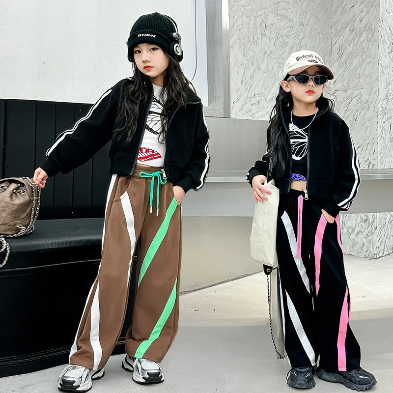 Girl Long Pants Tween Streetwear Trendy American Style Sweatpants Younger Fashion Special Design Patchwork Line Bottom Age 4-14Y
Girl Long Pants Tween Streetwear Trendy American Style Sweatpants Younger Fashion Special Design Patchwork Line Bottom Age 4-14Y