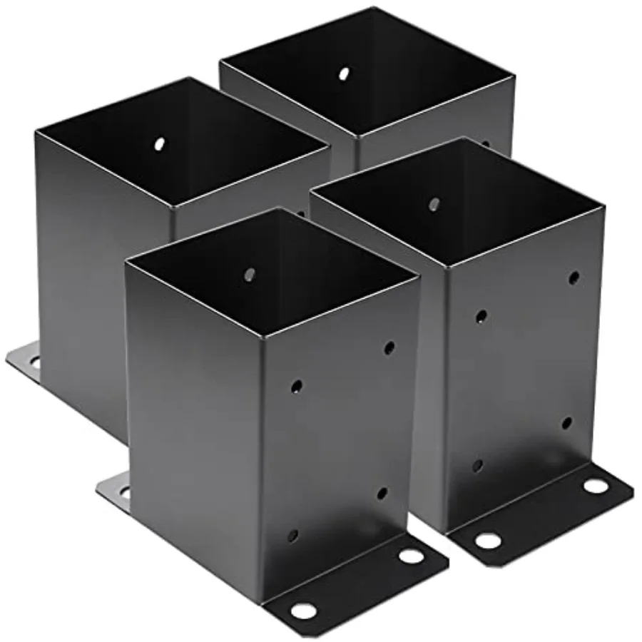 4 x 4 Post Base 4 PCSInner Size 3.6"x3.6"Deck Post Base Heavy Duty Metal Black Powder Coated Post Brackets for Pavilion Deck Ra
4 x 4 Post Base 4 PCSInner Size 3.6"x3.6"Deck Post Base Heavy Duty Metal Black Powder Coated Post Brackets for Pavilion Deck Ra