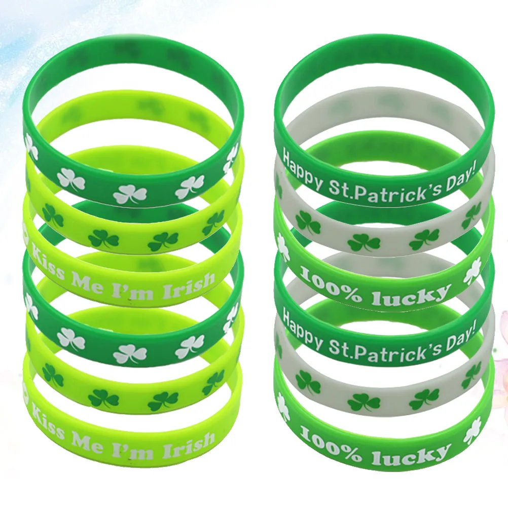 20 Pcs Clover Silicone Bracelets Soft Flexible Wristb s Party Accessories Halloween Child Festival DIY Decorations
20 Pcs Clover Silicone Bracelets Soft Flexible Wristb s Party Accessories Halloween Child Festival DIY Decorations